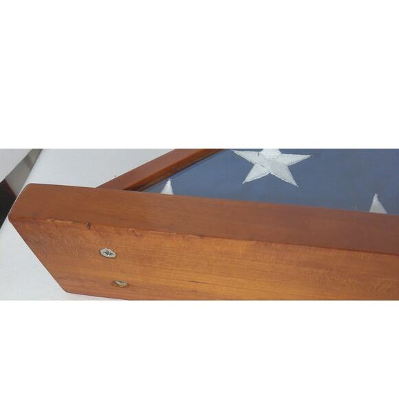 Vintage Veteran US Flag Display Memorial With Case Perserve In All Things Good - Picture 7 of 7